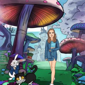 Alice im Wunderland - Poster Personalisiert, Individuell Bild